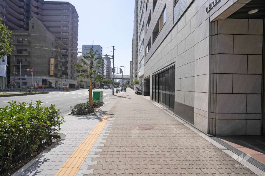 敷地南東側の前面道路