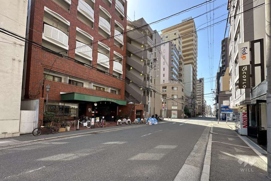 敷地北側の前面道路（東側から）