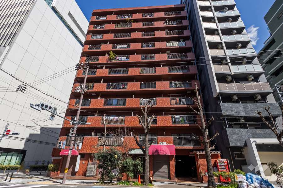 トーカンマンション西長堀の外観（西側から）