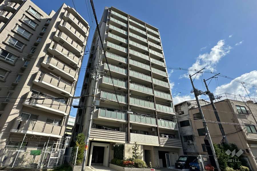 ネバーランド阿波座アライヴの外観（南西側から）