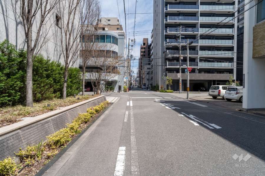 敷地南東側の前面道路　　