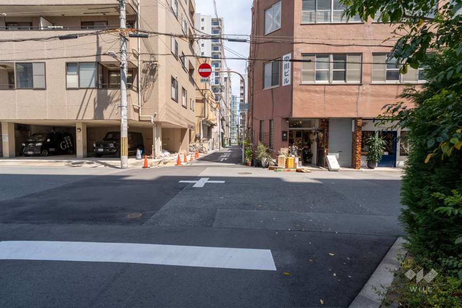 敷地北側の前面道路　