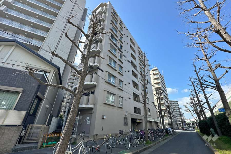ハイネス阿波座の外観（北東側から）