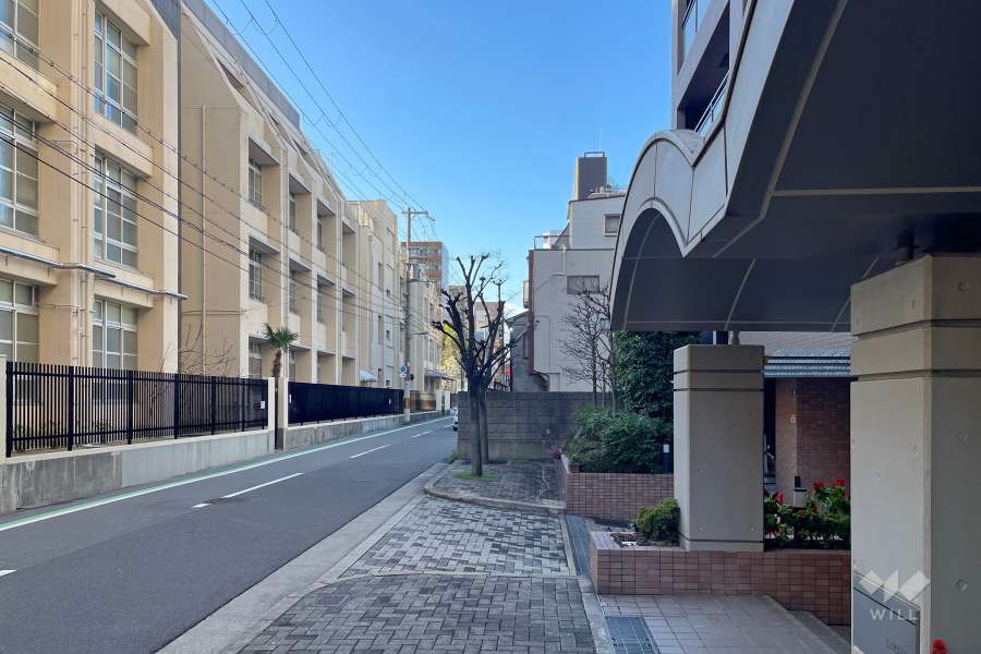 敷地東側の前面道路