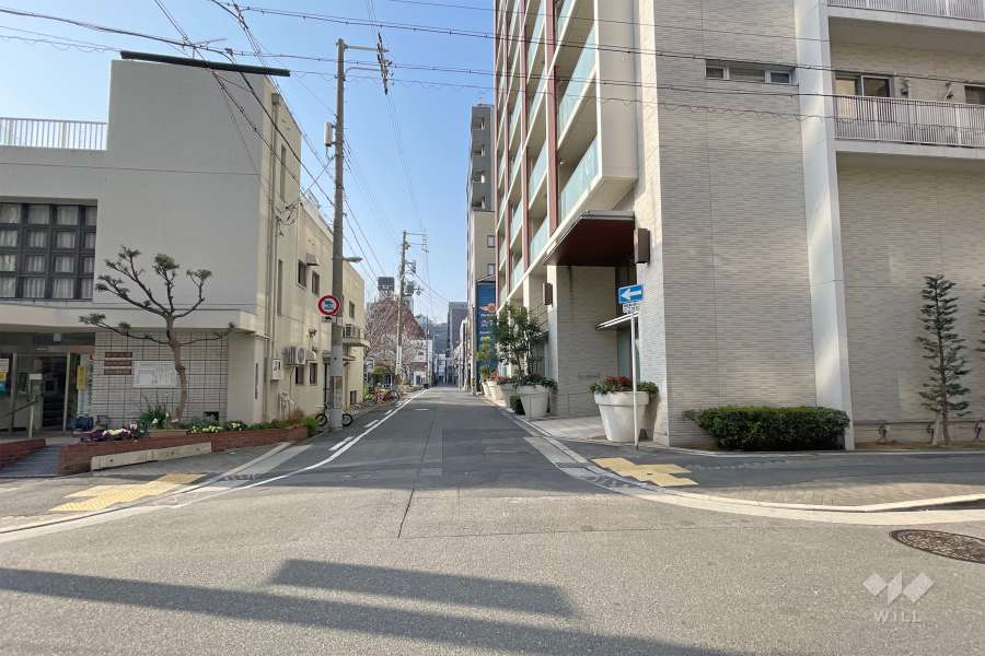 敷地北側の前面道路
