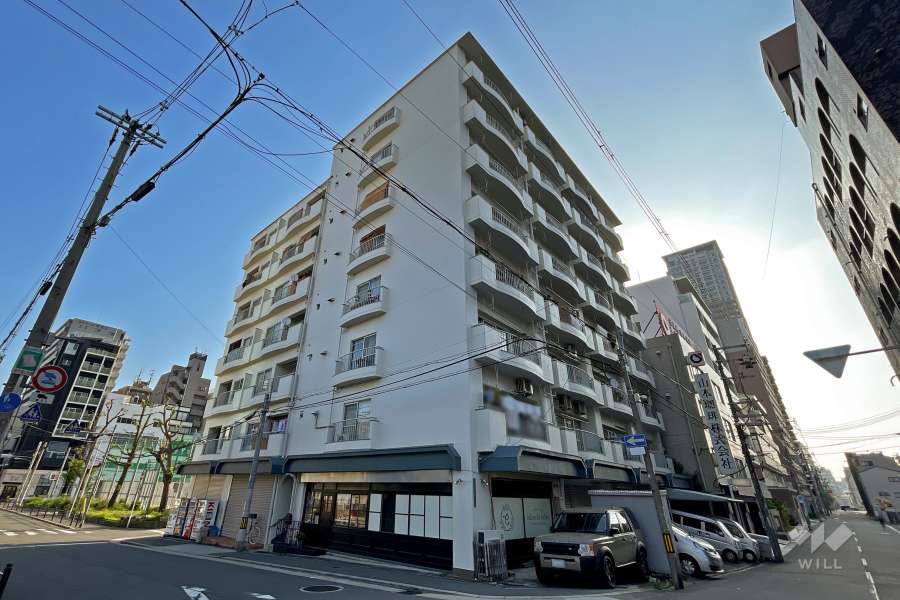フルーレ南堀江の外観（南西側から）