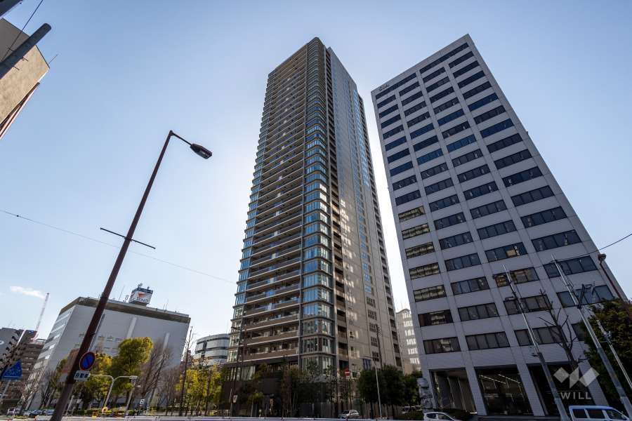 プレミストタワー大阪新町ローレルコートの外観（北東側から）