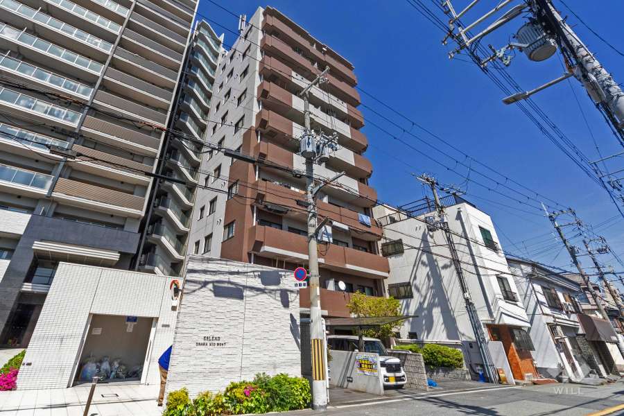 ベルデフラッツ九条の外観（南西側から）