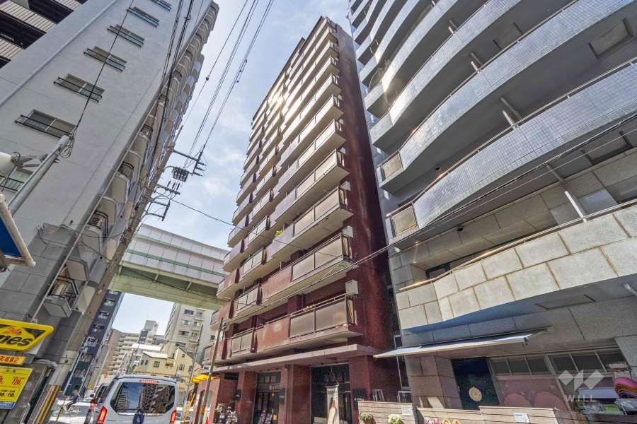 ライオンズマンション江戸堀西公園の外観（南東側から）