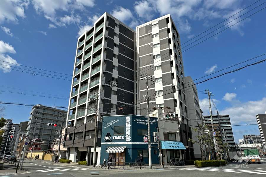 ラブニール西長堀パークフロントの外観（東側から）
