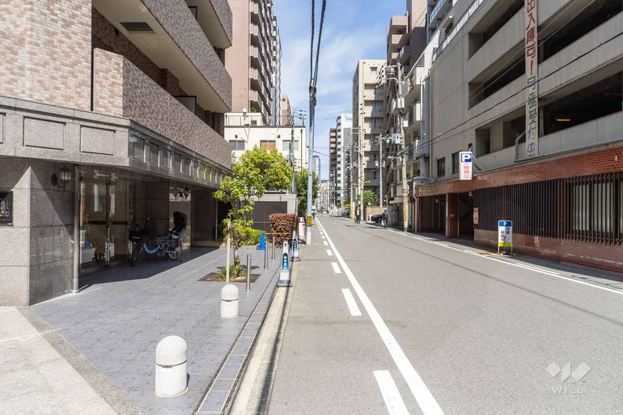 敷地南東側の前面道路　