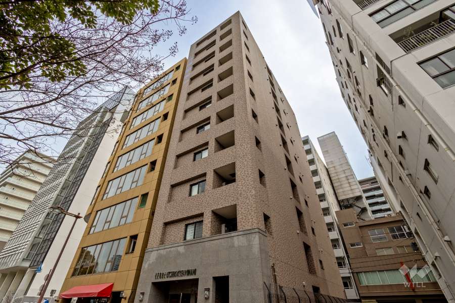 リーガル靭公園南の外観（北西側から）