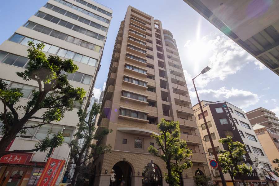 ローレルコート阿波座の外観（北西側から）