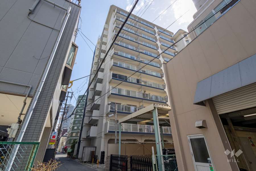 西長堀スカイハイツの外観（北西側から）
