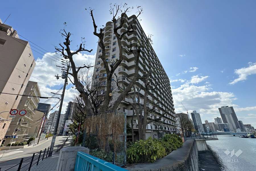 朝日プラザ長堀西の外観（北西側から）