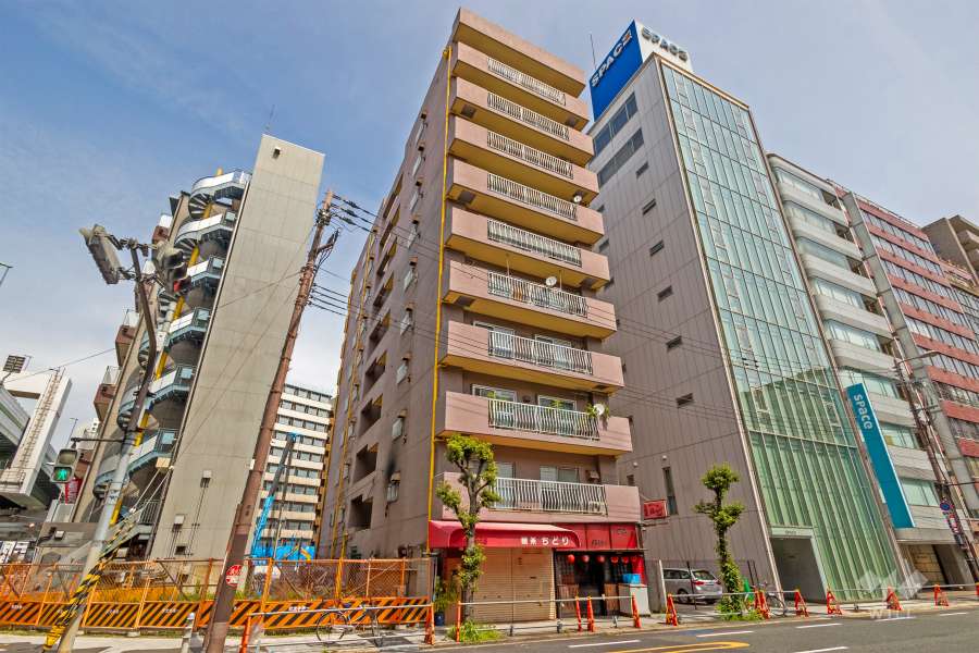 朝日プラザ靭公園第1の外観（南西側から）