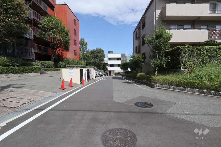 敷地東側の前面道路