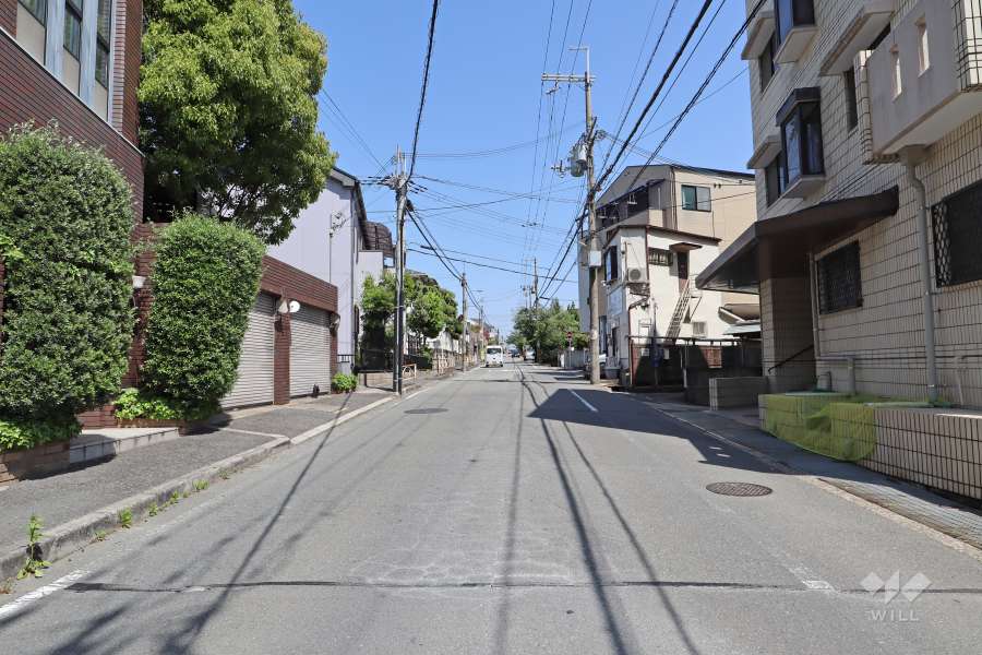 敷地北側の前面道路