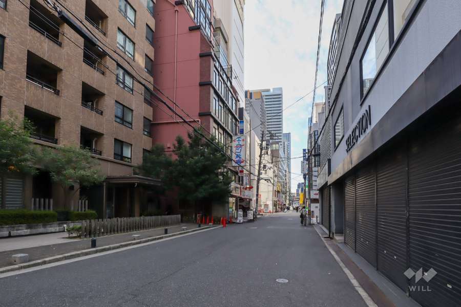 敷地北側の前面道路
