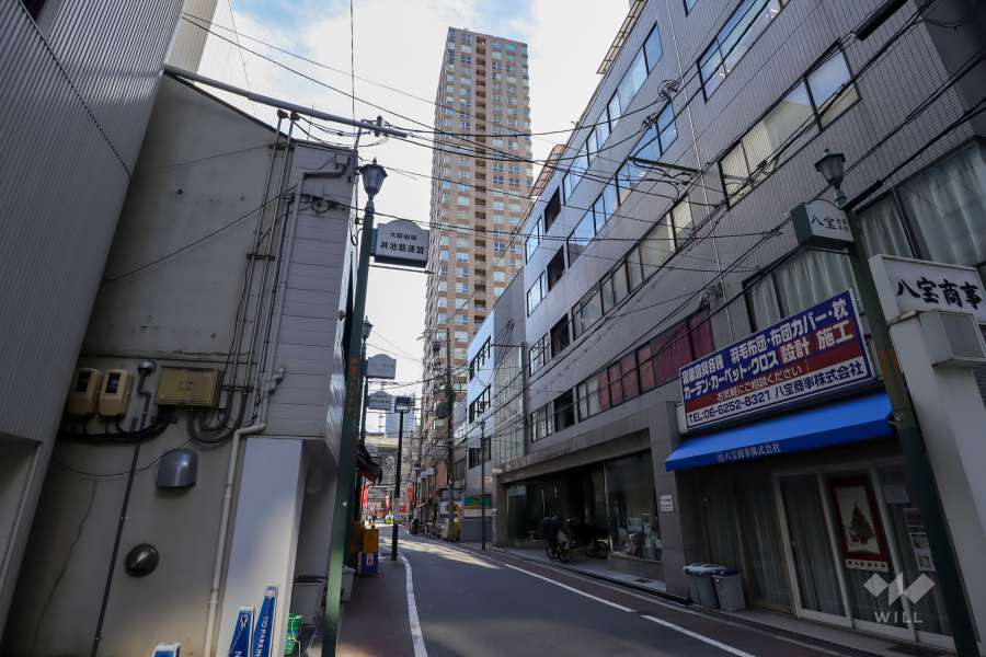アーバンライフ御堂筋本町タワーの遠景（北側から）