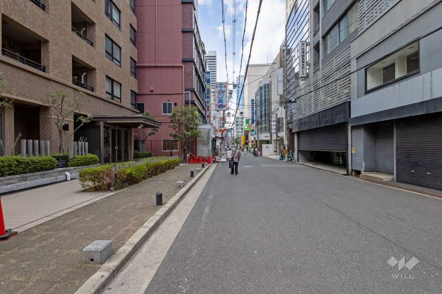 敷地北側の前面道路（東側から）