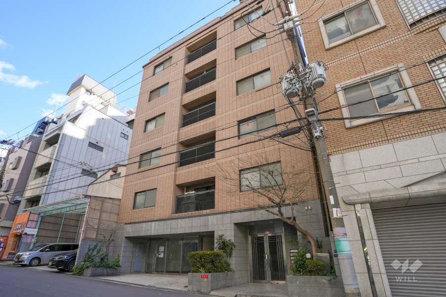 アジュール粉川の外観（北西側から）