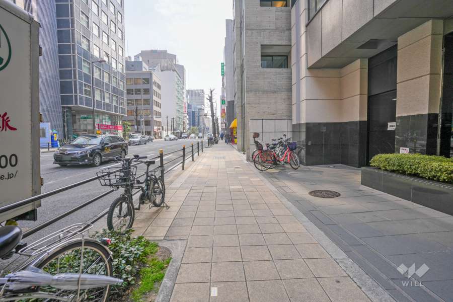 敷地東側の前面道路（北側から）