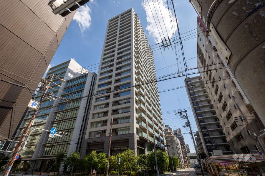 ウエリスタワー谷町四丁目の外観（北西側から）