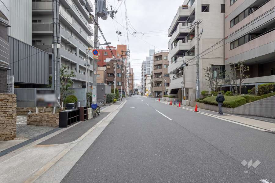 敷地北側の前面道路