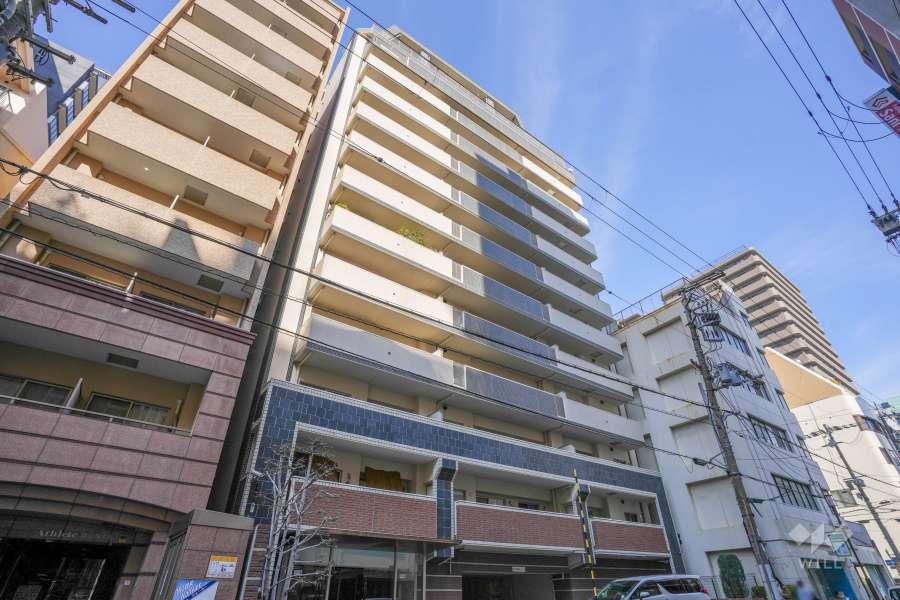 エンゼルシティフラッツ心斎橋北の外観（南西側から）