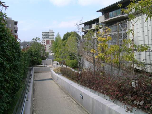 敷地南側にある遊歩道