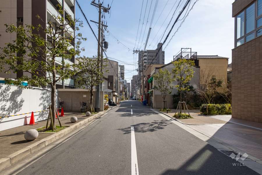 敷地東側の前面道路　