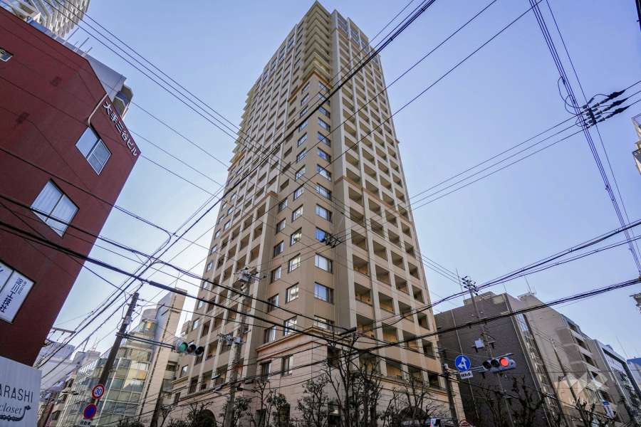 グランドメゾン大手前タワーの外観（北東側から）