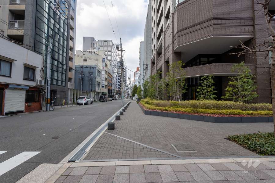 敷地南側の前面道路（東側から）