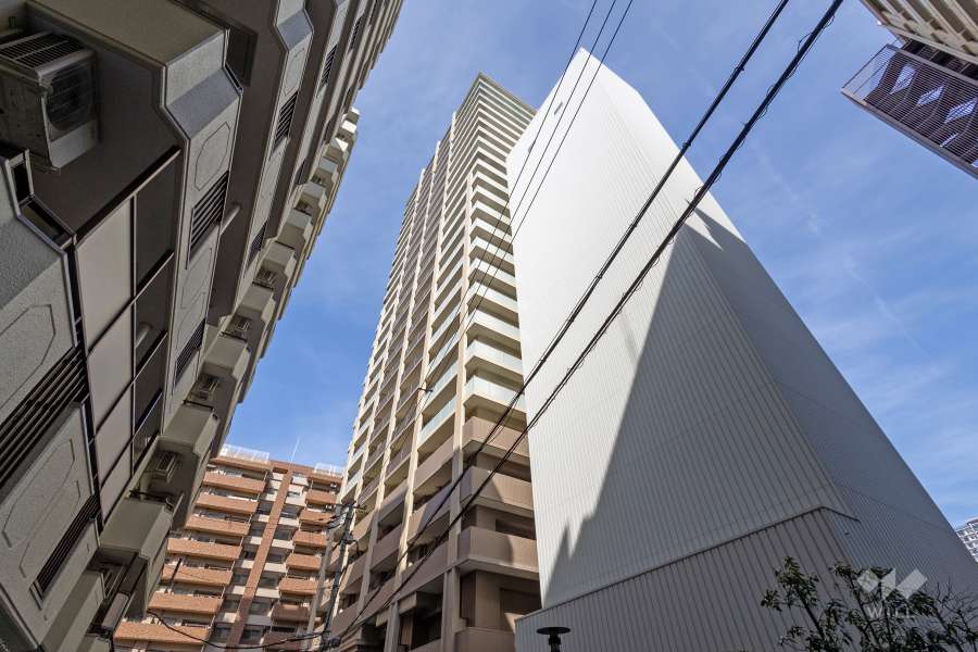 ザパークハウス谷町五丁目の外観（南西側から）