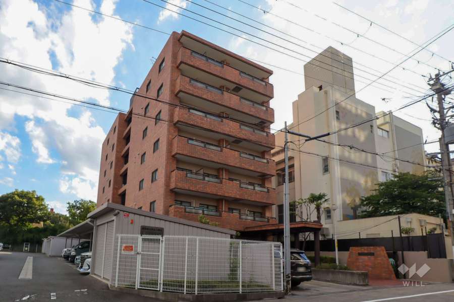 サンシャトー上町台の外観（北東側から）