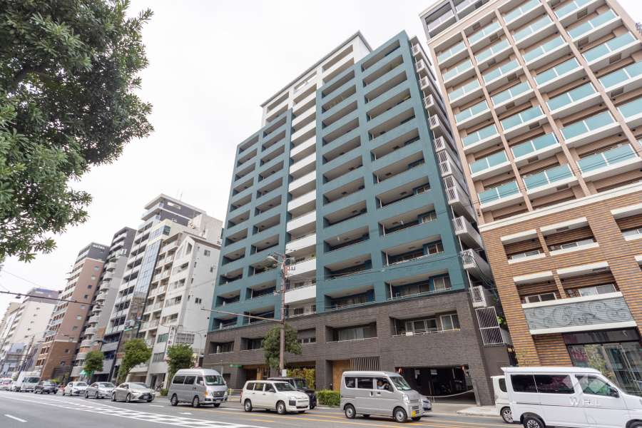 シティハウス上町台玉造の外観（南東側から）