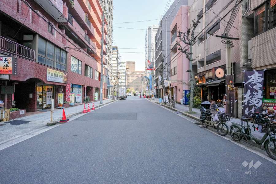 敷地北側の前面道路