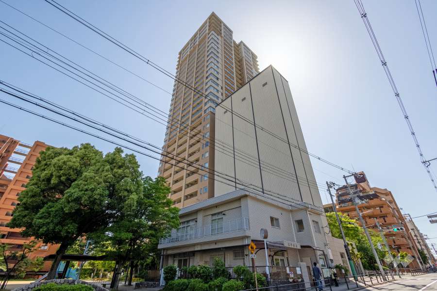 タワーザ上町台の外観（北東側から）