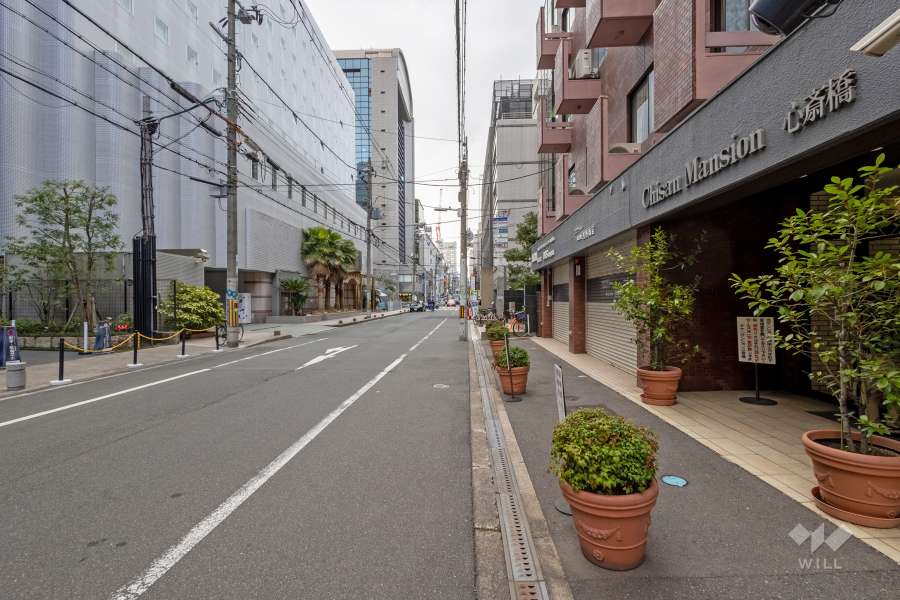 敷地南側の前面道路（東側から）