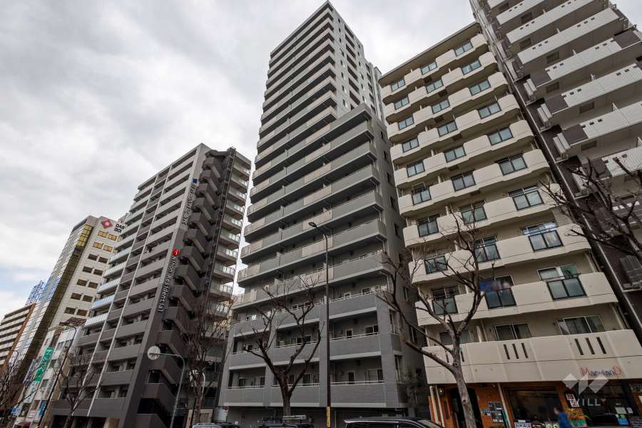 ファミールKOUZTOWERの外観（南東側から）