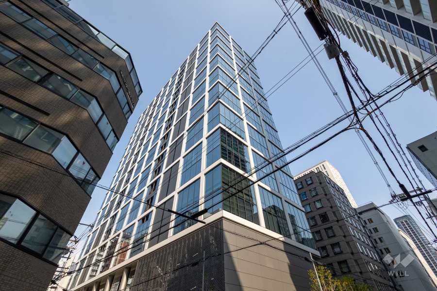 ブランズタワー御堂筋本町の外観（南西側から）