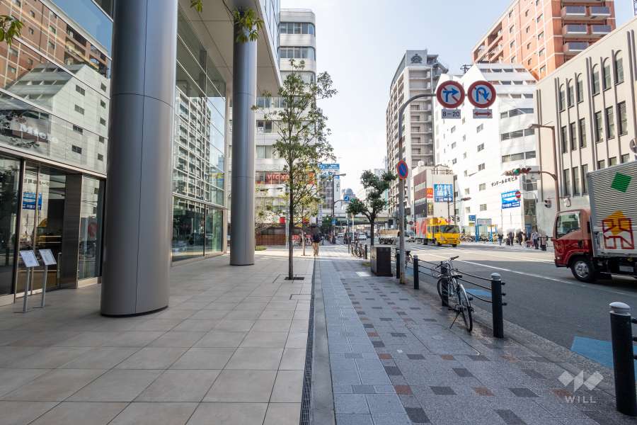 敷地北側の前面道路（東側から）