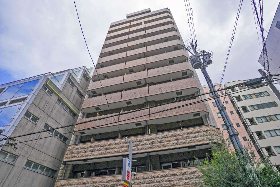 プレサンス谷町アルファの外観（南東側から）