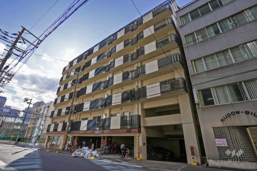 メロディーハイム東船場の外観（北東側から）