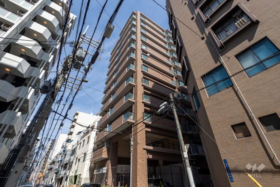 ライオンズマンション松屋町の外観（南西側から）