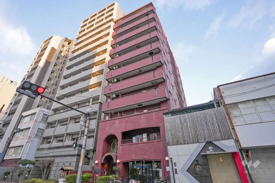 ライオンズマンション上町の外観（南西側から）