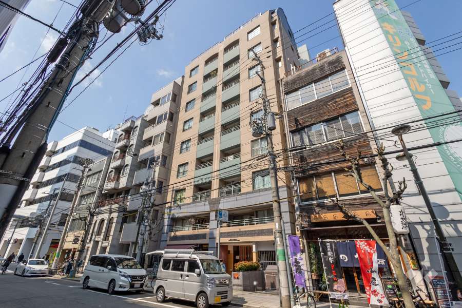 ルアンジュ淀屋橋の外観（南東側から）