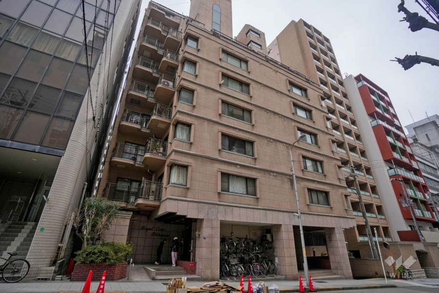 ロイヤルコーポ大手門の外観（北東側から）