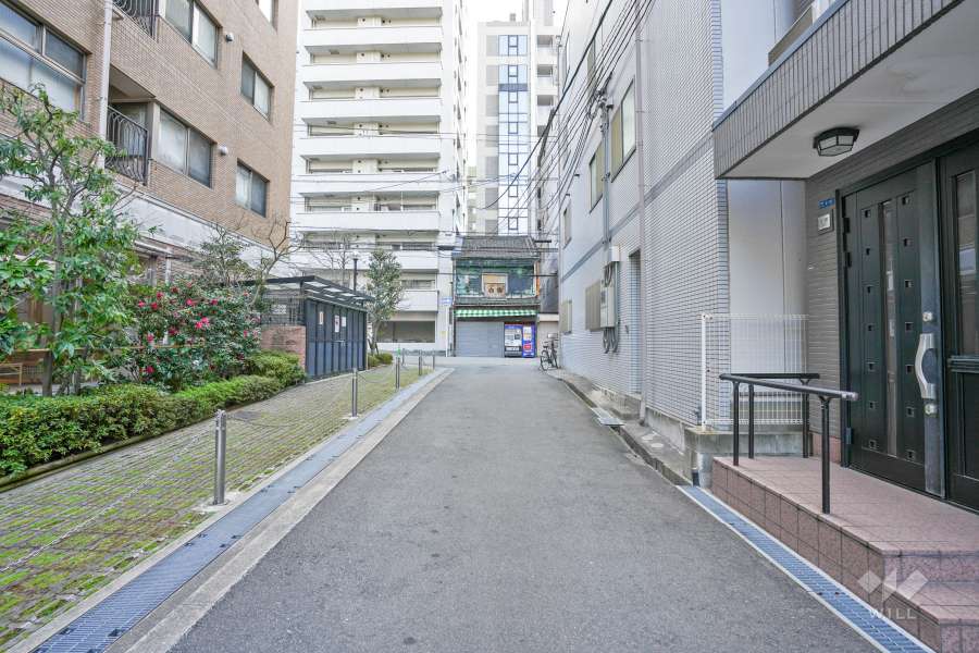 敷地西側前面道路（北側から）